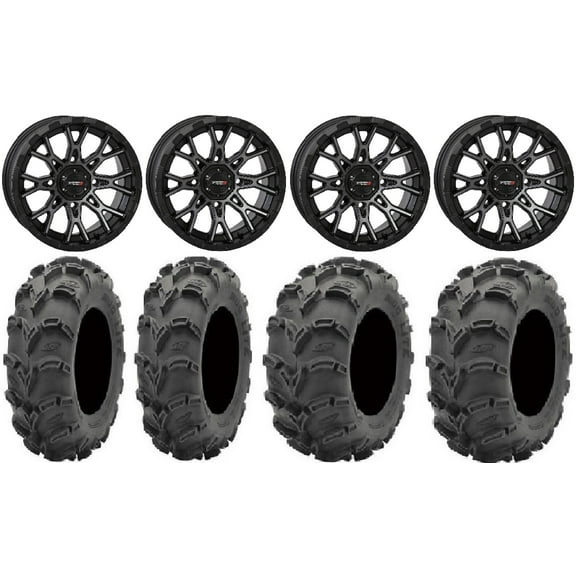 System 3 ST-6 14" Wheels Dark Tint 27" Mud Lite XL Tires Sportsman RZR Ranger