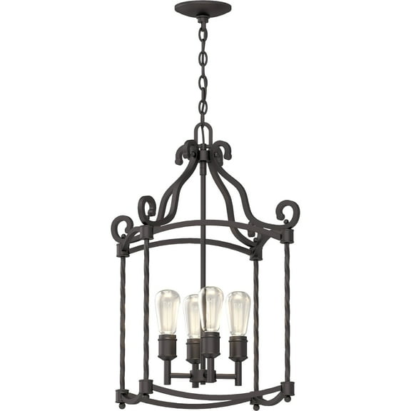 Volume Lighting 4-Light Indoor Antique Bronze Pendant Chandelier