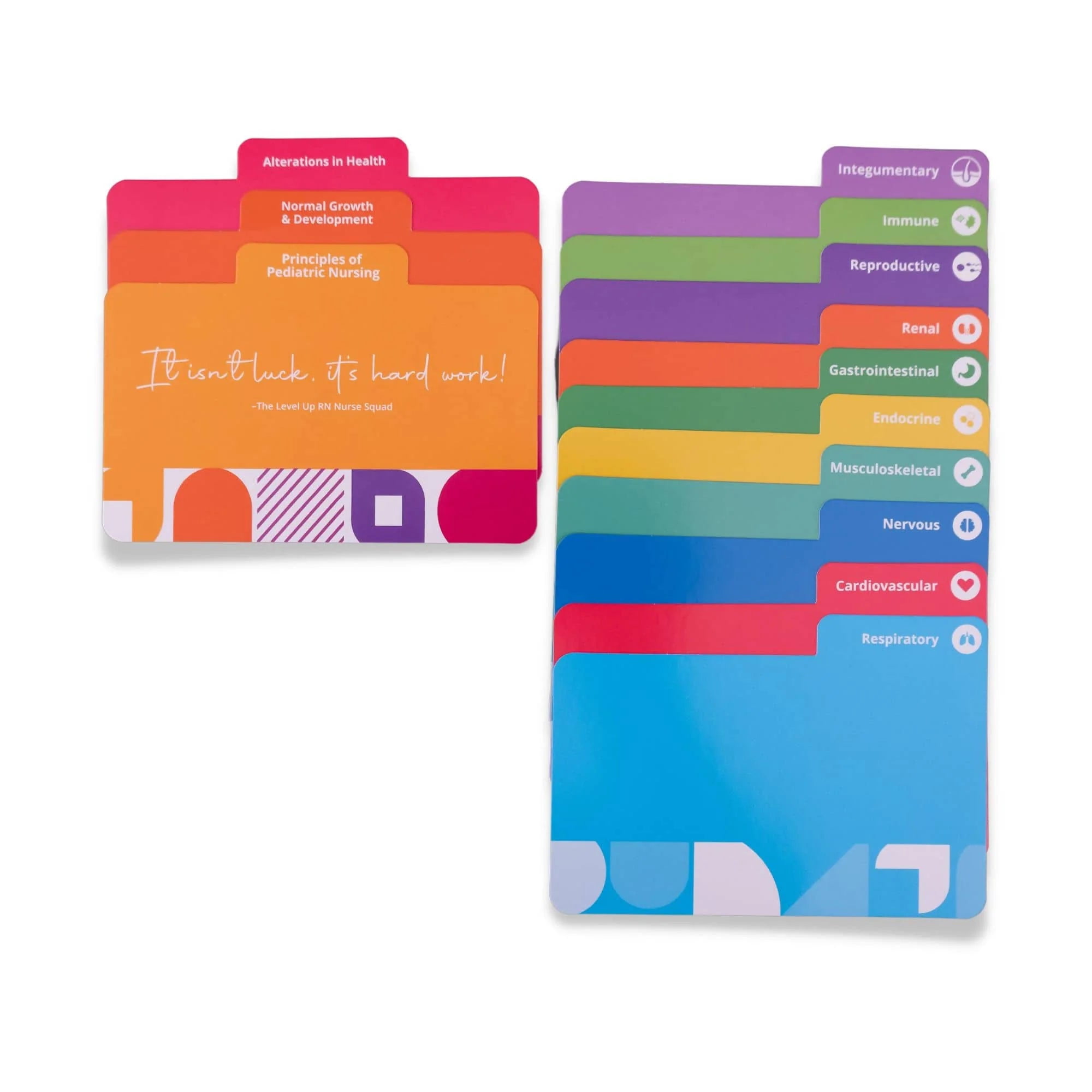 Level UP RN Pediatrics LPN RN Review Flash Cards – Essential Info for Nursing School (222 Cards)