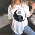 thumbnail image 1 of Pntutb Blusa de manga corta casual con estampado de mangas caídas vintage para mujer Pntutb Pntutb-2979, 1 of 9