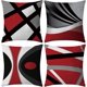 thumbnail image 1 of 4 Uds. Fundas de almohada decorativas modernas con rayas rojas abstractas, gris, negro y blanco, fundas de almohada cuadradas para decoración del hogar 45, 1 of 4