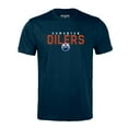 thumbnail image 2 of Men's Levelwear Navy Edmonton Oilers Richmond Carve T-Shirt, 2 of 3