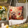 thumbnail image 3 of Outdoor Waterproof Pillow Covers Hedgehog Mushroom Autumn Maple Leaves Throw Cushion Case，Maple Tree Orange Red Pillowcase for Bed,Sofa,Couch, Patio Furniture, 16x16 in, 2Pack Decorative Pillows, 3 of 9