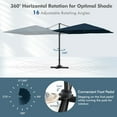 thumbnail image 4 of Spaco 9.5 Feet Square Patio Cantilever Umbrella with 360° Rotation-Navy, Patio Offset Umbrella with Easy Tilt Adjustment, Outdoor Cantilever Hanging Umbrella, 4 of 8