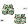 thumbnail image 5 of Lsque Colorful Hawaii Palms Pattern High Waisted Biker Shorts for Women-Tummy Control Fitness Athletic Workout Running Yoga Gym Shorts,Moisture-Wicking-Medium, 5 of 9