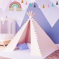 thumbnail image 2 of Pastel Rainbow Wall Decor Set Tassel Garland Pom Pom Ball String Banner Yarn Rainbow Wall Hanging for Girls Bedroom Party Classroom Decorations Toddler Nursery Playroom Kids Room Decor, 3 Pack, 2 of 4