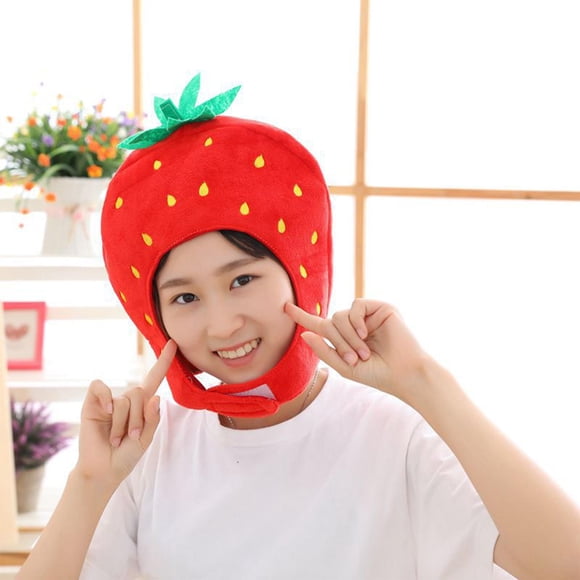 Sombrero de fresa Colcomx Cosplay Rojo