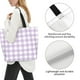 thumbnail image 3 of Disketp Purple Checkboard Bolsa Tote Estampada para Mujer, Bolso de Hombro y de Mano para Compras y Viajes, 3 of 8