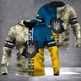 thumbnail image 2 of Sudadera con capucha con la bandera de Ucrania y el emblema nacional con estampado 3D, sudaderas unisex para hombre y mujer, sudadera con capucha de gran tamaño, abrigo tipo pulóver a la moda para niñ, 2 of 5