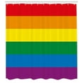thumbnail image 3 of Ambesonne Rainbow Shower Curtain, Gay Parade Flag Freedom, 69"Wx70"L, Multicolor, 3 of 3