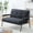 Black, variant on MAYEERTY 53in Sofa Couch Corduroy Loveseat for Small Apartment, Metal Frame, Beige