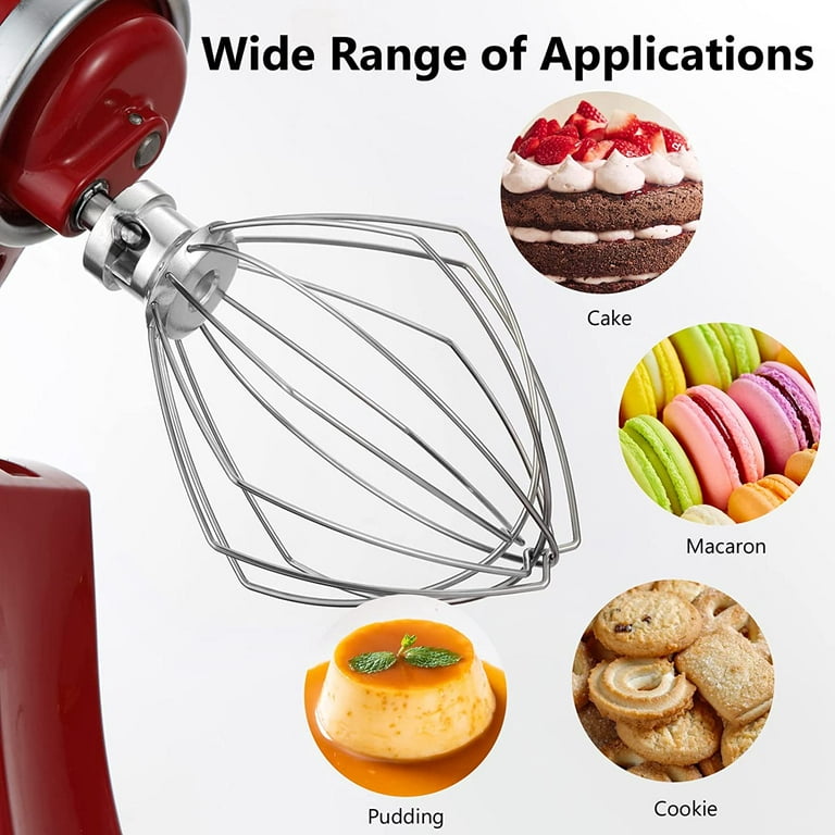Wire Whip Compatible with KitchenAid KSM150 Artisan Series Stand Mixer, Stainless Steel Assecories Attachment Whisk for Kitchen Aid KSM150 Tilt-Head