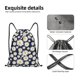 thumbnail image 4 of Fotbe Daisy Floral Bolsa Mochila con Cordón Estampada, Bolsa de Gimnasio Deportiva, Bolsa Cinch, Bolsa con Cordón para Hombres y Mujeres-Small, 4 of 6