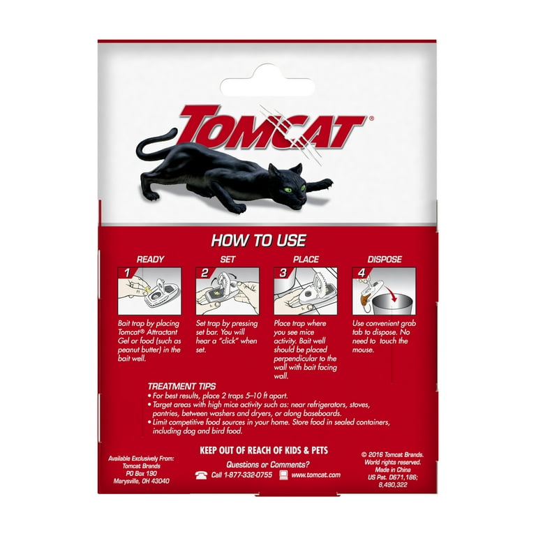 Tomcat Press 'N Set Mouse Trap, 2 Traps 