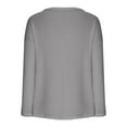 thumbnail image 4 of JGGSPWM Women Waffle Knit Tshirts V-Neck Long Sleeve Casual Relax Fit Loose Blouses Plain Lightweight Pullover Gray L, 4 of 5