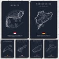 thumbnail image 2 of Fórmula 1 Imola Monaco Track Circuit kraft paper Painting F1 Wall Art Póster Nórdico Estética Motorsport Race Picture Para Decoración Del Hogar, 2 of 4