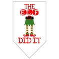 thumbnail image 2 of Christmas Pet and Dog Bandana Screen Printed, "The Elf Did It", 2 of 9