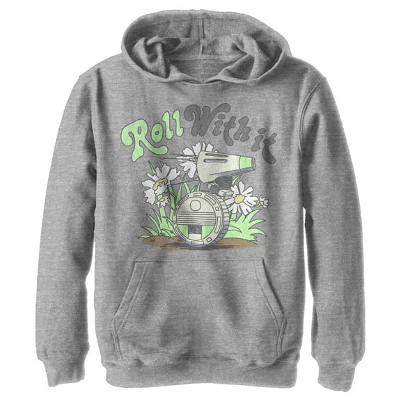 Boy's Star Wars: The Rise of Skywalker D-0 Roll With It  Pull Over Hoodie Athletic Heather Small