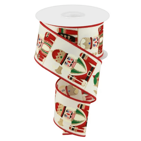 2.5" x 10 yards Nutcracker Wired Ribbon