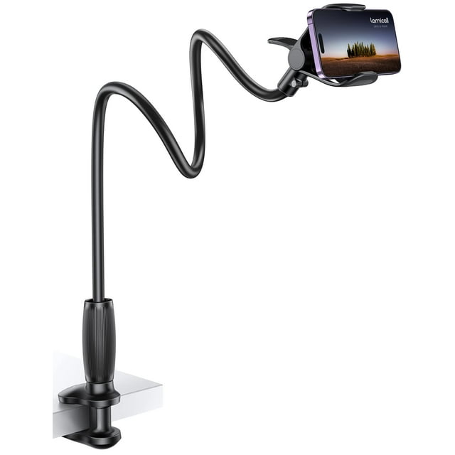 Soporte para teléfono Lamicall con cuello de cisne para cama, escritorio, cabecero de 4 a 7 pulgadas