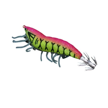 Sportteer Fishing Lure Lure Bait 11.5cm Shrimp Bait Luminous Simulation Tempting Angling Wooden Shrimp Hook