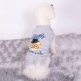 thumbnail image 3 of Dog Sweater Pet Cute Printed Cat And Vest Hiromi Bichon Pattern Pet Vest Dog Colthes, 3 of 4
