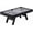Black + gray tablecloth, variant on 7FT Home Pool Table, Modern Black Wood Finish Billiard Table with 2 Cue Sticks, Balls, Triangle, Chalk & Brush, Complete Set for Game Room, Basement, Office & Apartment, Blue
