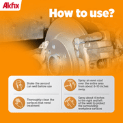 Akfix A110 Brake Cleaner Non Chlorinate Spray, Fast Drying, 16.9 oz, 6 Pack