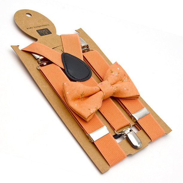 HUISHI Black Suspenders For Kids High Elastic Butterfly Knot Baby Boys Christmas Wedding Matching Braces Suspenders Bow Tie Set yaoshenbao LED