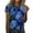 Blue, variant on T Shirts for Women Tops Summer Casual Blouses Short Sleeve 3D Floral Printed Round Neck Pullover Loose T Shirts Dressy Basic Tees 2025