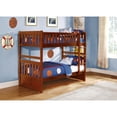thumbnail image 2 of Lexicon Rowe Transitional Wood Twin over Twin Bunk Bed in Dark Cherry, 2 of 5