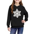 thumbnail image 4 of Lorytime Christmas Sweaters for Kids Girls Boys Snowflakes Hoodies Long Sleeve Pullover Drop Shoulder Soft Tops Black, 4 of 4