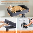 thumbnail image 3 of PEQULTI 56" Multi-Level Cat Tree with Double Condos and Sisal Post Large Cat Tower Indoor Dark Gary, 3 of 8