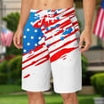 thumbnail image 2 of Tfken Men 250Th Anniversary Shorts Patriotic Casual 4Th Of July America Independence Day Drawstring Star Print Shorts Patriotic Male Trendy Clothes Summer White, 2 of 5