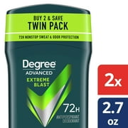 Degree Men Advanced Protection 72H Antiperspirant Deodorant Extreme Blast 2.7 oz, 2 Pack