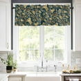 thumbnail image 5 of Paisley Valances for Windows Yellow Flowers Rod Pocket Curtain Valance Window Treatment Short Curtains for Kitchen Living Room, 58"x16", 5 of 5
