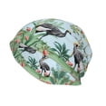 thumbnail image 3 of Kll Chinoiserie Floral Palm Tree Winter Fall Beanie Knit Hats For Men & Women - Warm & Soft Stylish Toboggan Caps For Cold Weather, 3 of 9