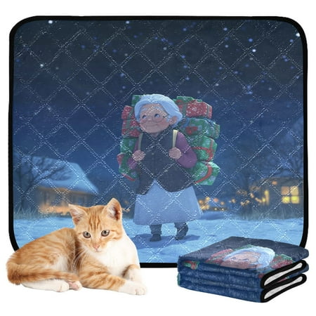 Qxltty Gift Giving Grandmothers Cat litter Pads Pet Set of 3 Diaper Mats Center Anti-leakage Layer Absorbent Soft and Comfortable