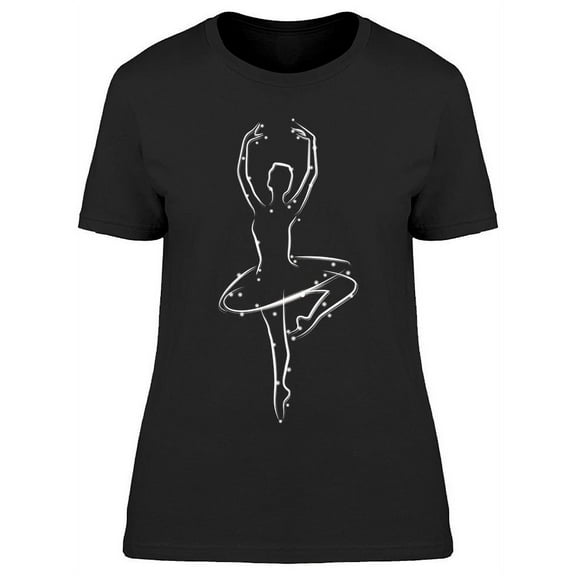 Ballerina Silhouette Design T-Shirt Women -Image by Shutterstock, Female Small