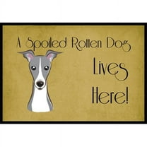 Italian Greyhound Spoiled Dog Lives Here Door Mat