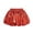 Red, variant on Girls Metallic Skirt with Inner Shorts Elastic Waist Puffy Hem Shiny Skorts Skirts for Theme Party Holiday Wear 6-7Y