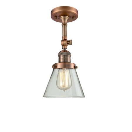 

Innovations Lighting 201F Small Cone Small Cone 1 Light 6 Wide Semi-Flush Ceiling Fixture