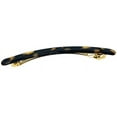 thumbnail image 2 of French Amie Skinny Lean Black Rounded Edges Handmade Hair Clip Barrette, 2 of 31