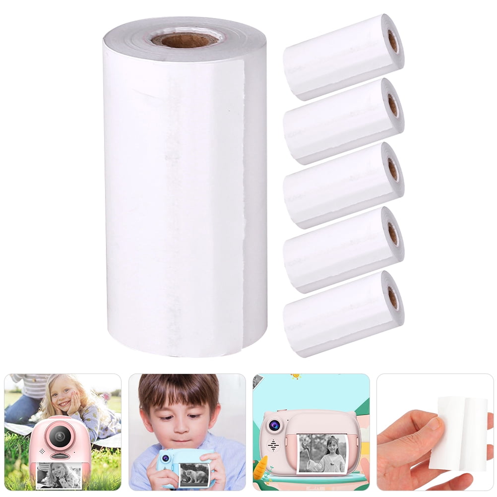 Hemoton 6 Rolls Of Portable Mini Thermal Printer Paper Self-Adhesive Thermal Printer Paper Mini Thermal Sticker Tape Portable Printers Thermal Sheets