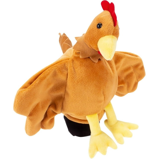 Hand Puppet Beleduc Chicken, tela de 16 cm para más de 3 años