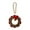 Red-255, variant on Christmas Wreath Garland, Rattan Ring Pendant Decor, Plastic Holiday Decoration, Red Bells and Bows, Home Door Hanging
