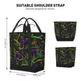thumbnail image 2 of Insulated Cooler Bag - Neon Mardi Gras Large Freezer Cooler Tote Bags Insulated for Food, Insulated Grocery Shopping Bags with Zipper Top for Travel Picnic Beach, 2 of 8