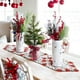 thumbnail image 4 of JM Caminos de mesa bordados de Navidad Poinsettia Holly Leaf Manteles para decoraciones navideñas 15 x 69 pulgadas JM, 4 of 5