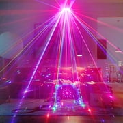 Party lights, DJ disco lights, sound activation and DMX control, 3D pattern strobe light beam effects, suitable for family gatherings, birthdays, holidays, revelry, KTV, bars, karaoke, clubs, stage