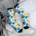 thumbnail image 5 of KLL Circular Print Cool Socks Men's Women's Crew Socks Funny Crazy Novelty Stockings, 5 of 6
